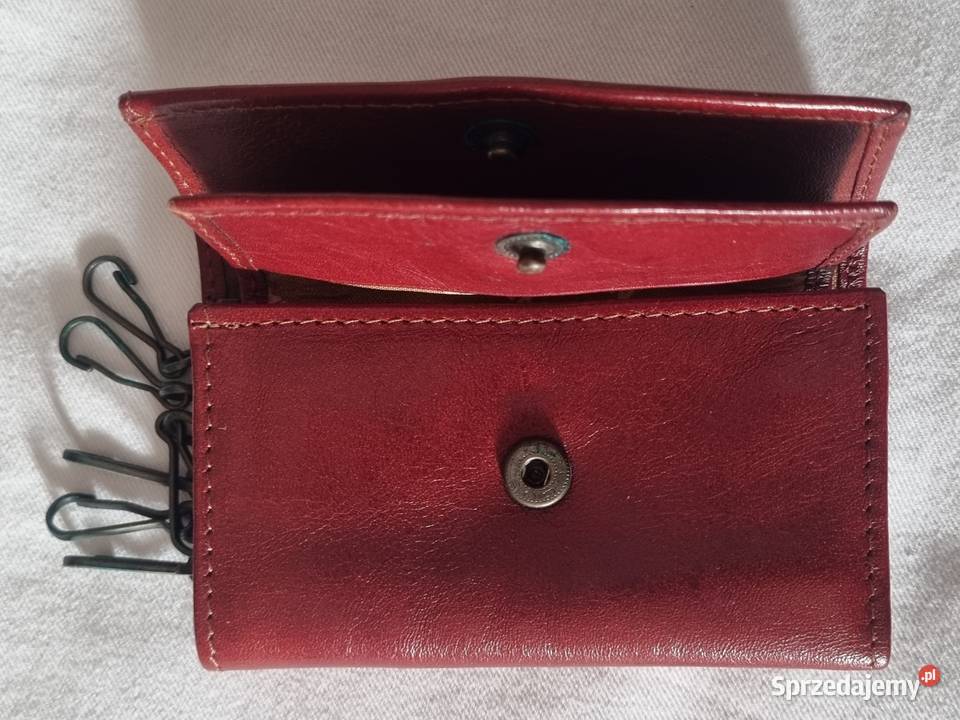 Etui na 6 kluczy maleńki portfelik wiśniowy mazowieckie