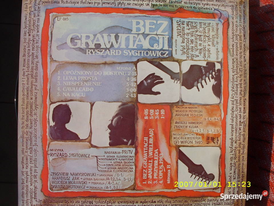 S Plyta winylowa 97 Rock LPRYSZARD SYGITOWICZBEZ rock dolnośląskie Wołów
