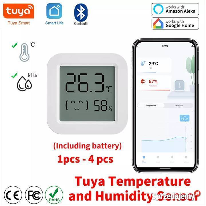 Czujnik temperatury i wilgotności Tuya Mini LCD Pruszcz Gdański