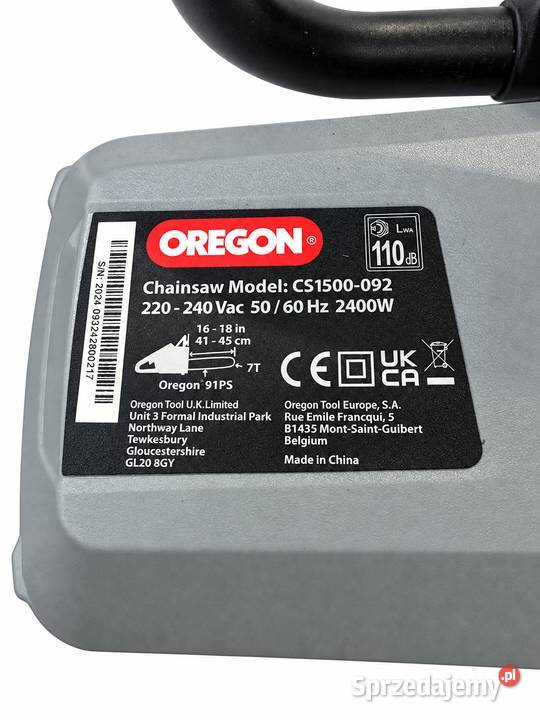 Pilarka Łańcuchowa Elektryczna Oregon CS1500092 Piły małopolskie Tarnów