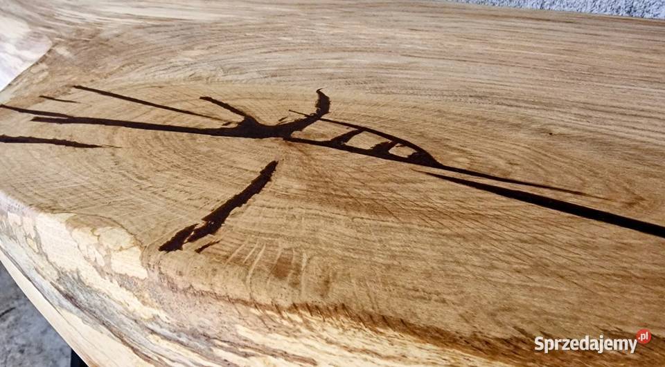 Zegar na ścianę wiszący duży loft naturalny dąb Bartoszyce