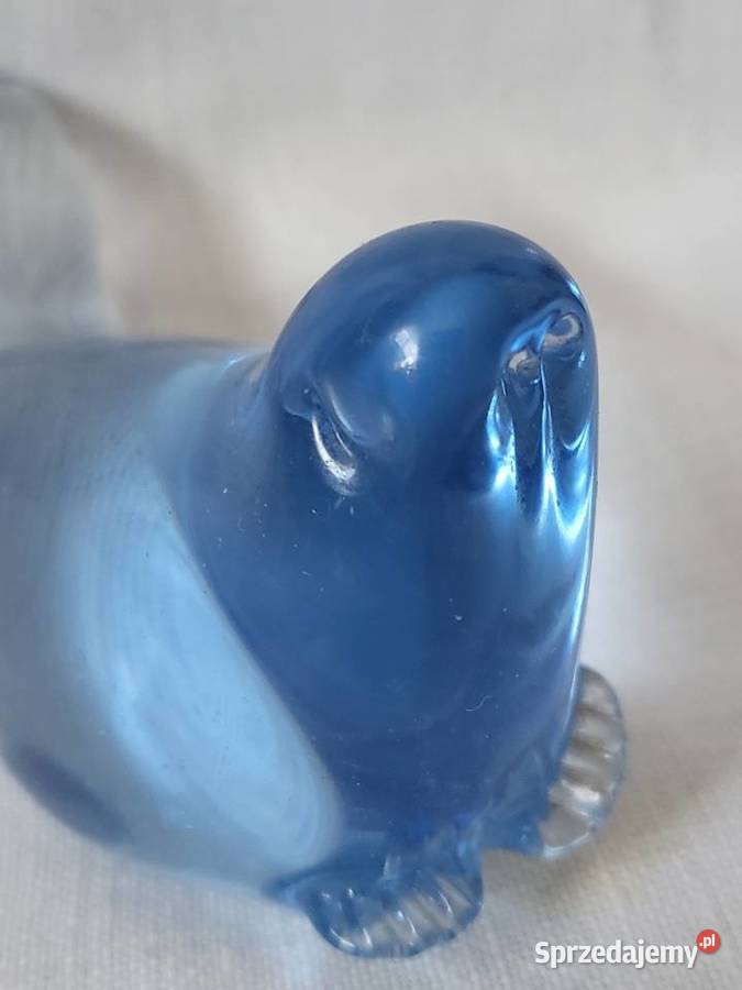 Figurka szkło lite FOCZKA szkło MuranoItalia Łódź