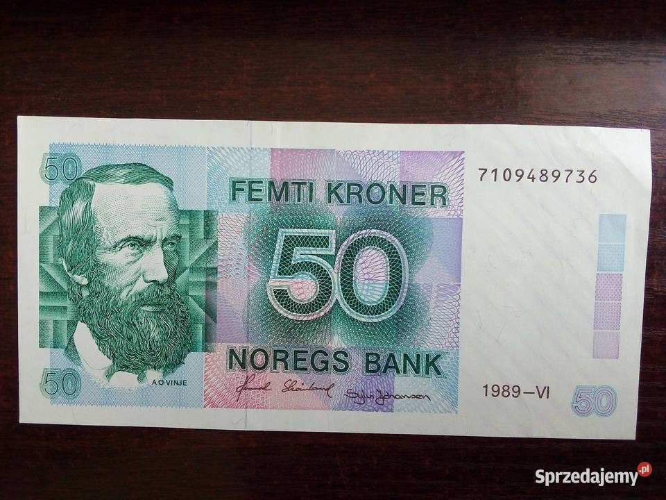 Banknot 50 koron Norwegia Płońsk