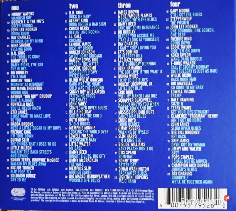 Wspaniały Zestaw 4XCD Klasyka Gigantów Bluesa wielkopolskie Poznań