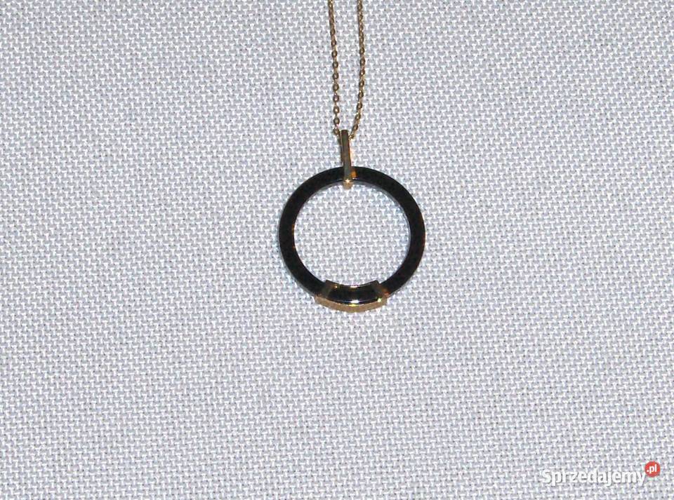 WKruk Wisiorek łańcuszek Złoto 375 ceramika NOWY Łódź