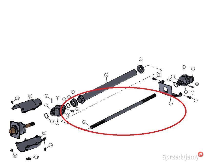 Wał napędowy Mitsubishi VST MT180224270 podkarpackie Tajęcina