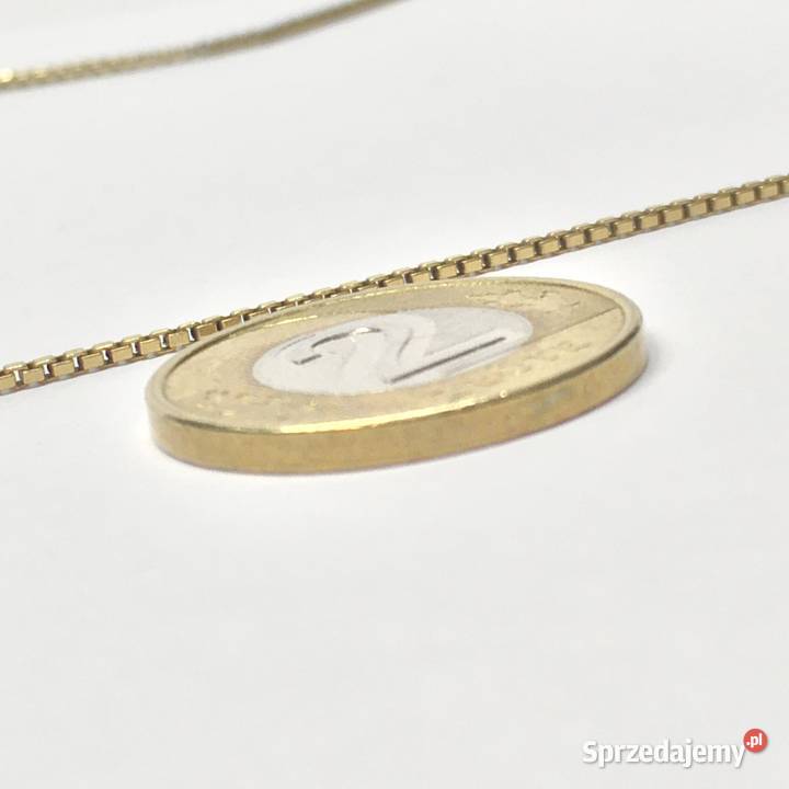 Złoty ŁAŃCUSZEK damski 750 18K cudowna KOSTKA 61