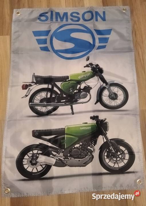 Plakat baner do garażu Simson 90x60 materiał Gniezno sprzedam