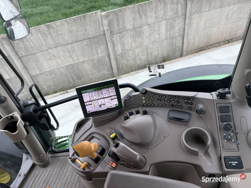 John Deere 6145R 1300h Salon Polska Stan idealny Radio John Deere łódzkie Piotrków Trybunalski