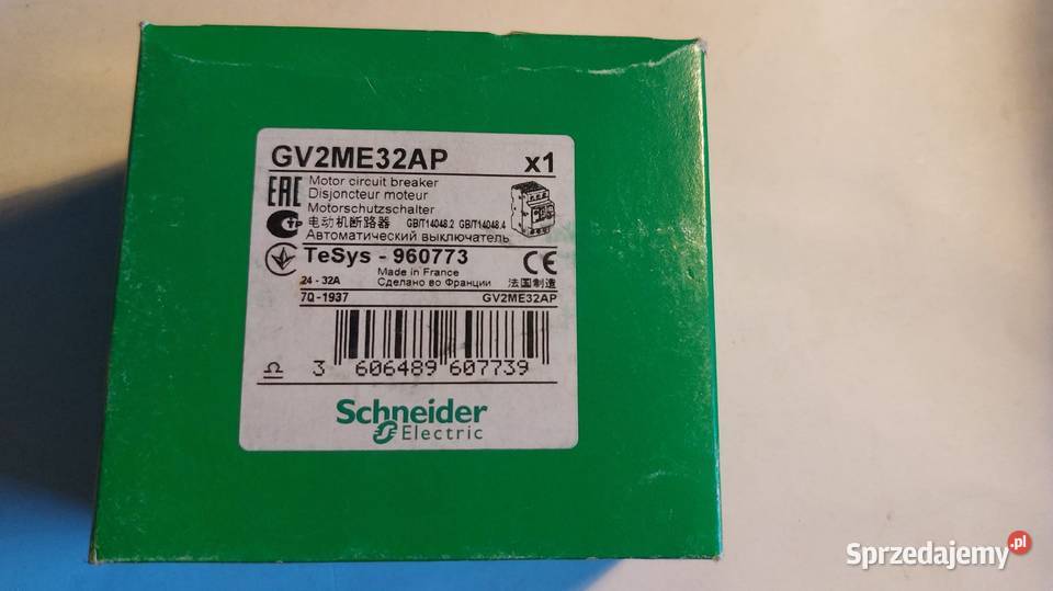 GV2ME32AP ZIE Dąbrowa Górnicza faktura Vat