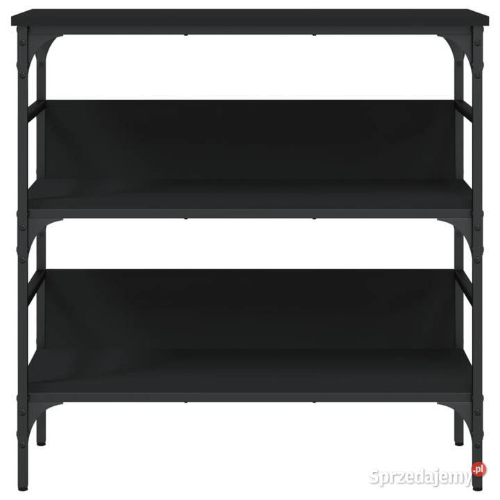 Stolik konsolowy czarny 75x32x75 materiał Stoły