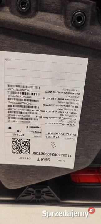 SEAT TARRACO BOCZEK DRZWI LEWY TYŁ 5FJ867211 osobowe