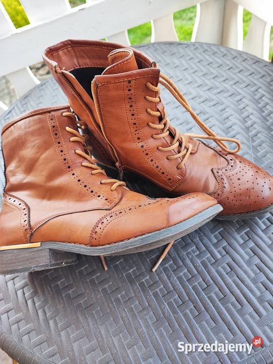 Skórzane botki damskie Drawsko Pomorskie sprzedam
