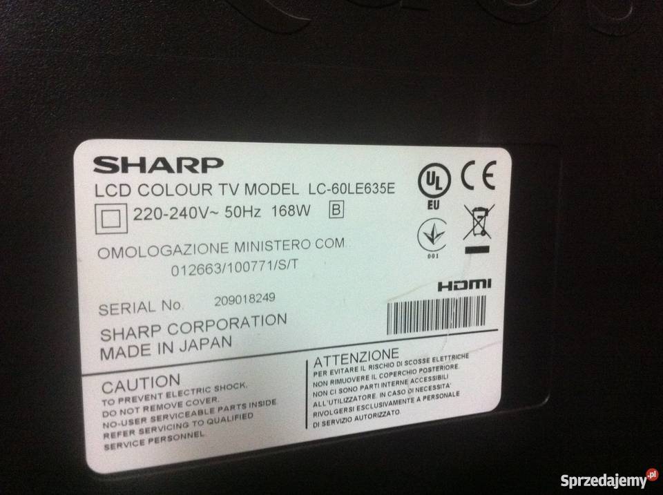 SHARP LCD LC60LE635E wielkopolskie Wysogotowo