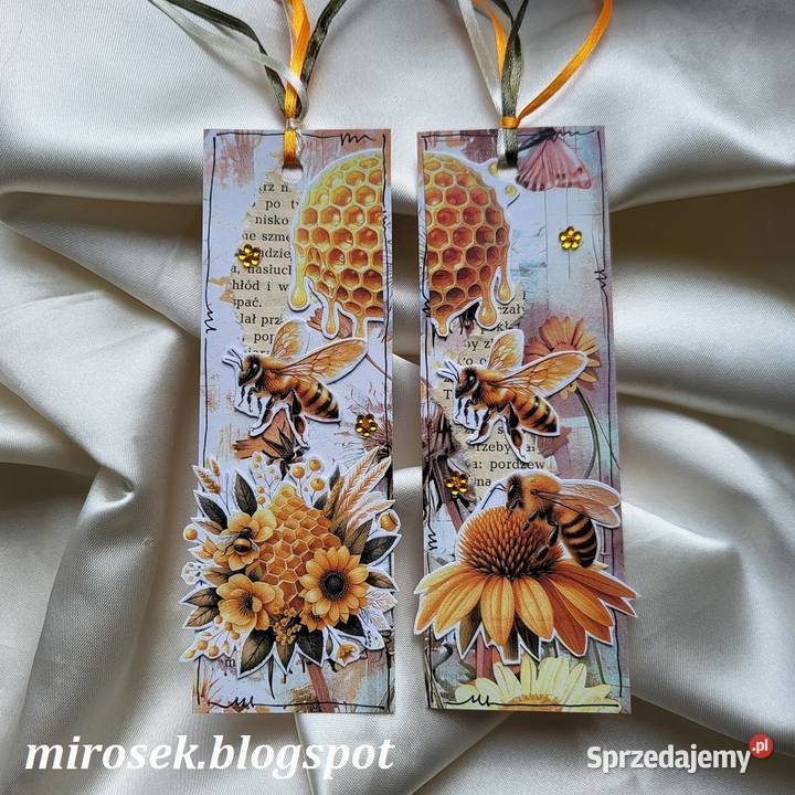 Zakładka do książki z pszczołą ręcznie robiona