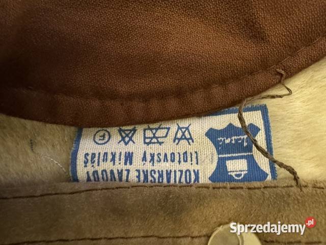 Kożuch damski SM naturalny beżowy vintage z sprzedam