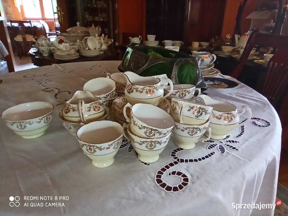 Filiżanka Royal Vale białożółta złoto Made in Gdańsk sprzedam