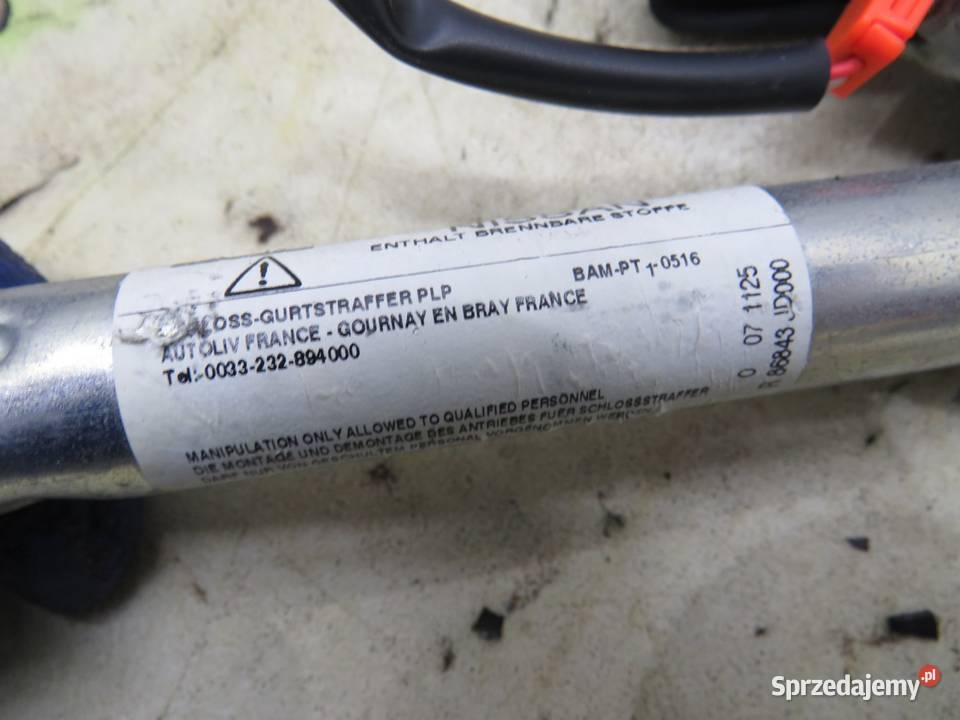 NAPINACZ DOPINACZ PASA PRZÓD QASHQAI J10