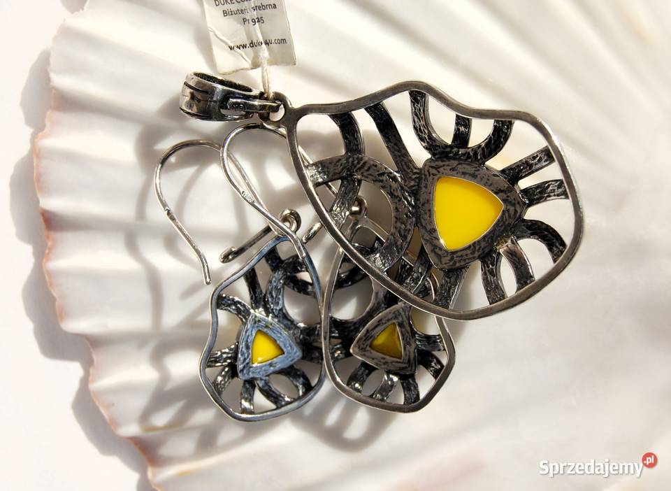 Komplet kolczyki i wisior Duke Collection srebro Lublin