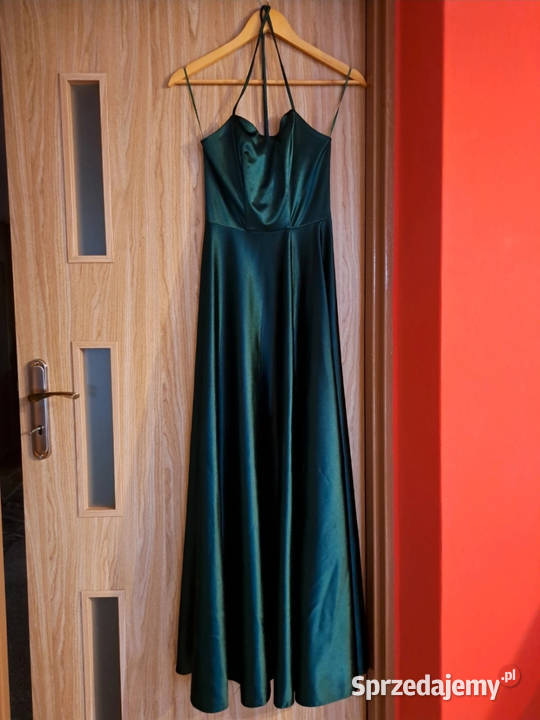 Przepiękna zjawiskowa szmaragdowa sukienka MAXI Chlebna