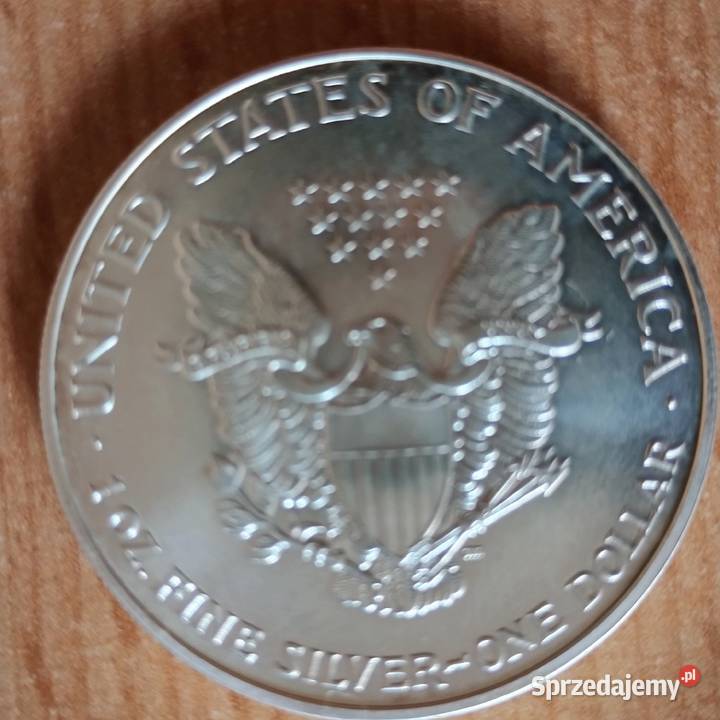 Moneta USA 1 1 oz Silver Eagle 1999 malowany