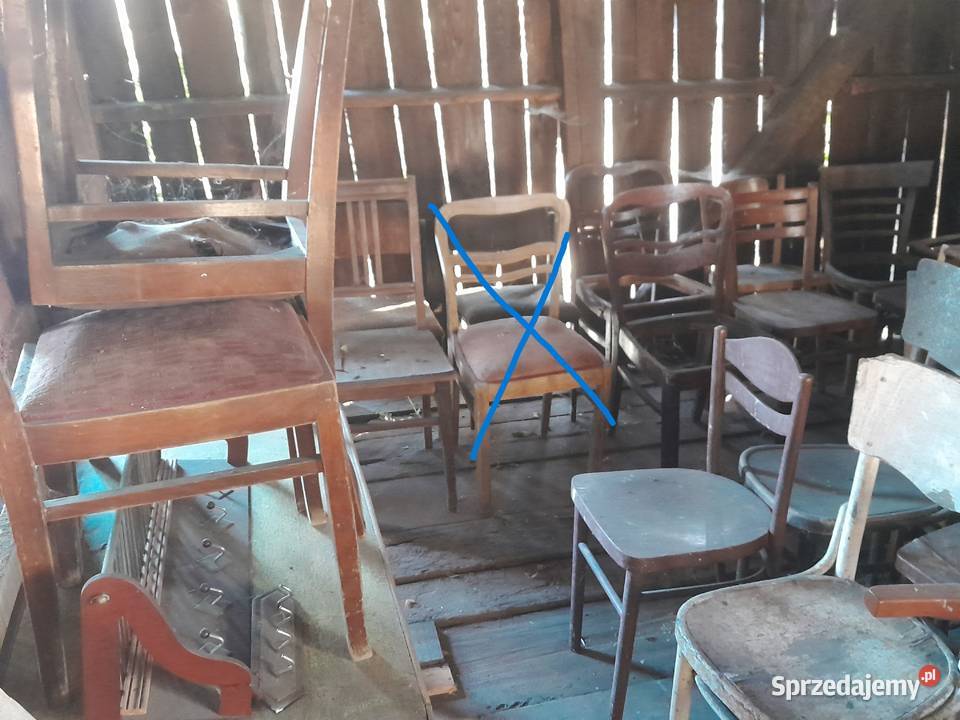 Wyprzedaż stare krzesła krzesło zabytek retro Meble Dąbrowa Górnicza sprzedam
