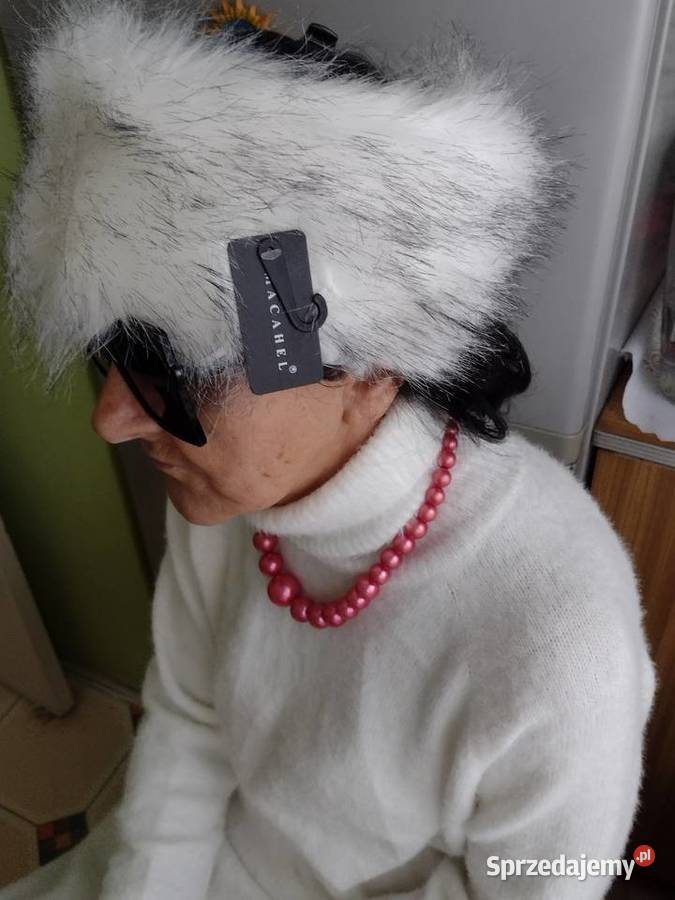 Wytworna FUTRZANA OPASKA zimowa z LondynuNOWA małopolskie