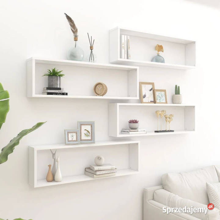 Półki ścienne kostki 4 białe 100x15x30 WM807080 mazowieckie Warszawa sprzedam