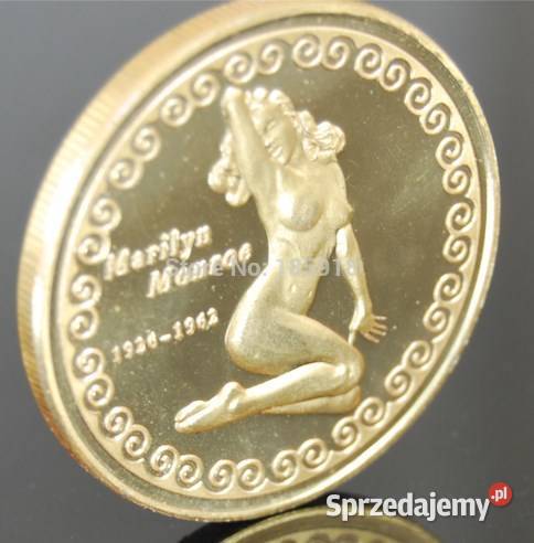 Nowa Moneta Numizmat Marilyn Monroe Złoto 40 mm Sosnowiec
