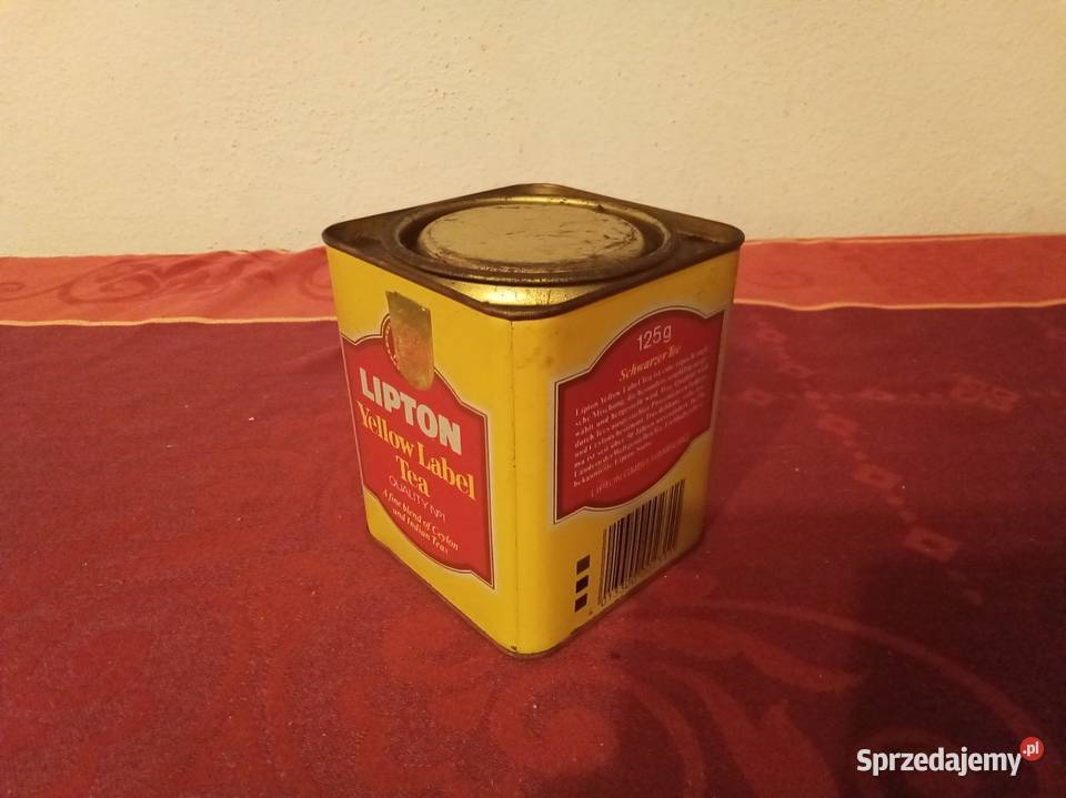 Lipton yellow label tea puszka 1990 Warszawa