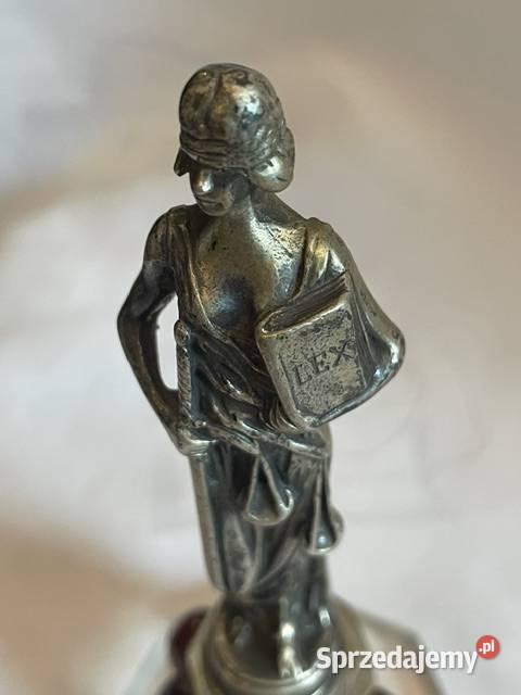 Figurka Temidy Posrebrzana z Księgą LEX Kraków
