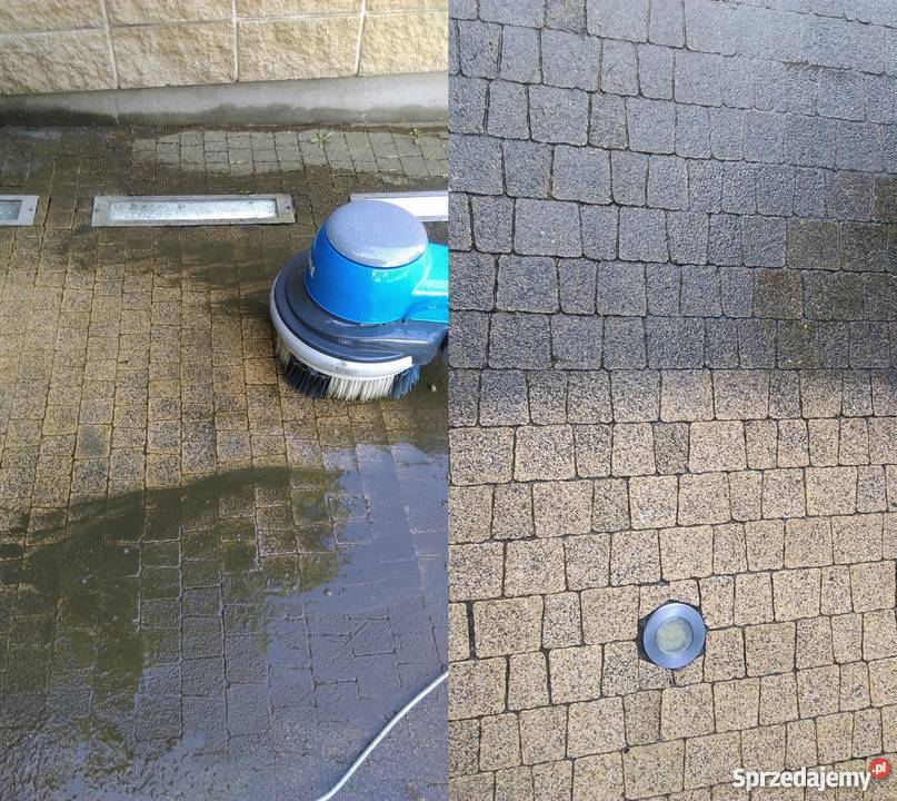 Czyszczenie kostki brukowej mechaniczne Usługi ogrodnicze opolskie Krapkowice