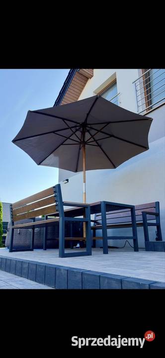 Zestaw ogrodowy stół ławki parasol Meble ogrodowe mazowieckie Płock