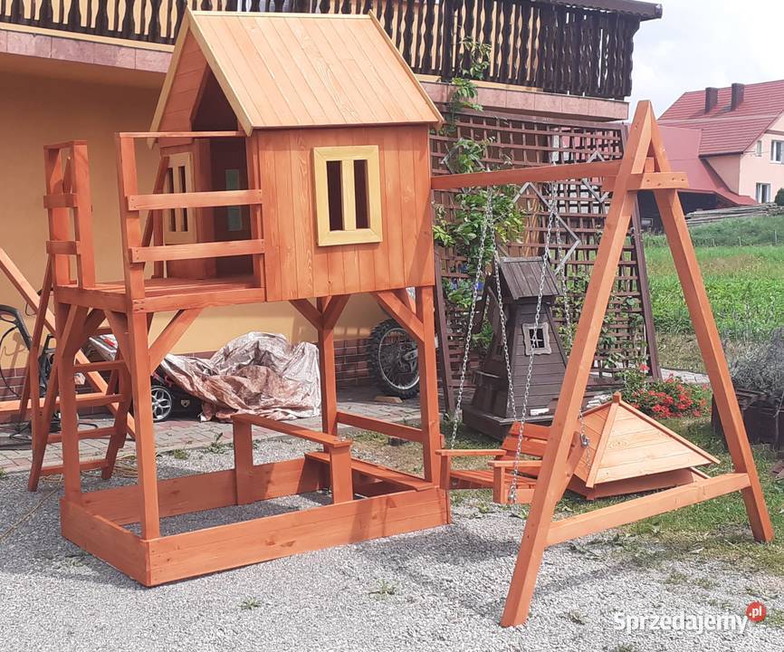 Plac zabaw domek piaskownica huśtawka producent małopolskie Jordanów sprzedam