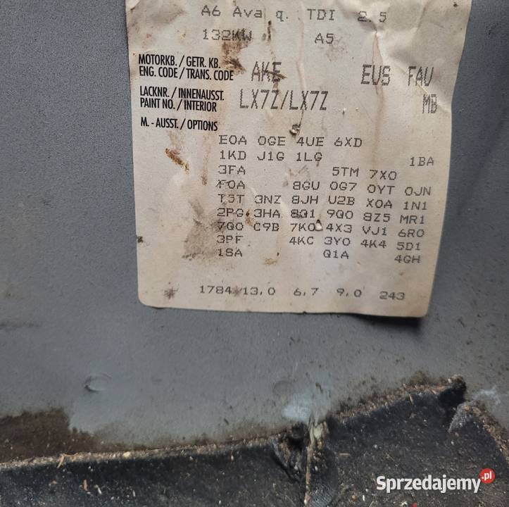 Audi A 6 C 5 25 tdi 180 Quatro na częścisilnik osobowe Jelenia Góra