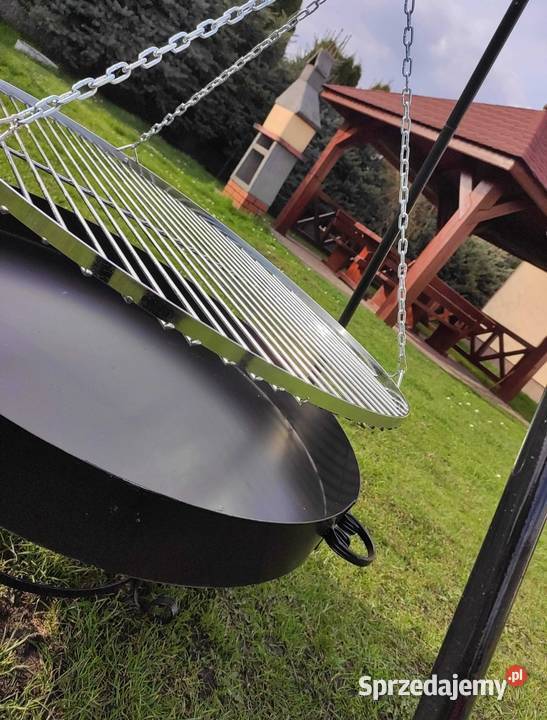 Grill ogrodowy trójnóg ruszt palenisko KOMPLETNY Kielce