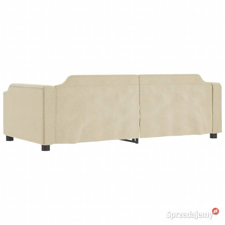 Sofa z funkcją spania kremowe obita tkaniną Warszawa sprzedam