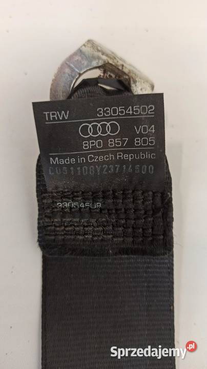 PAS BEZPIECZEŃSTWA TYŁ AUDI A3 8P 8P0857805 dolnośląskie