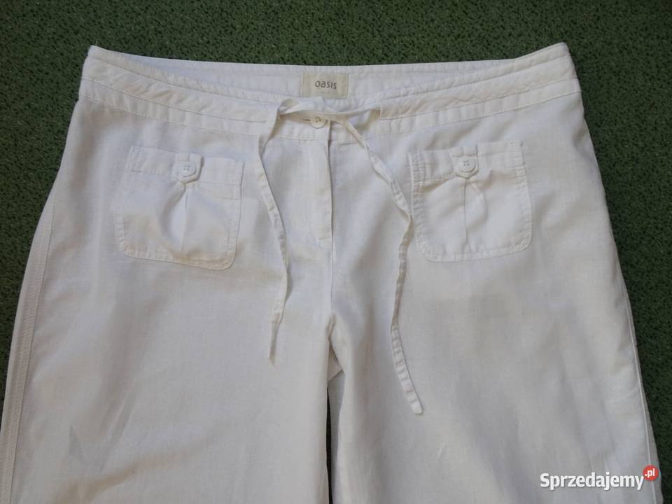 Oasis Szerokie spodnie Lniane Len 42 44 małopolskie Nowy Sącz