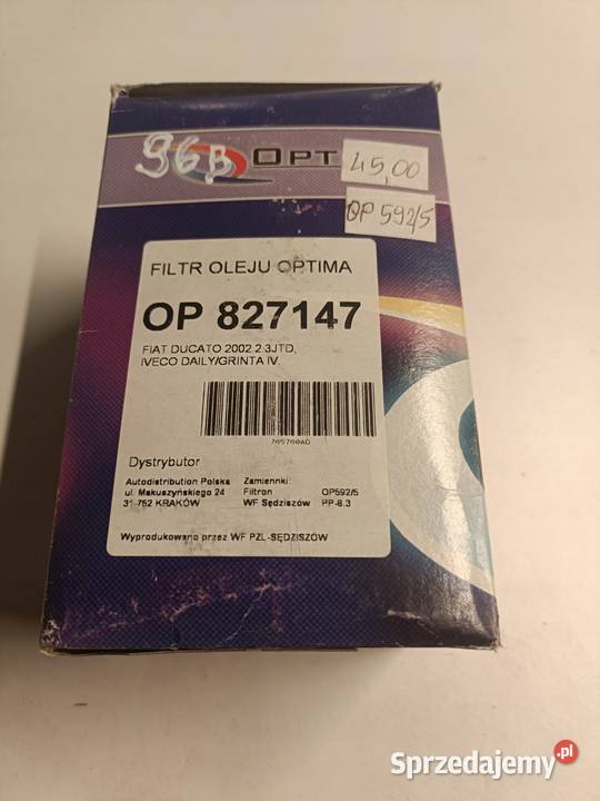 FILTR OLEJU Fiat Ducato 23 28 JTD 28 TD Iveco osobowe Rudka sprzedam