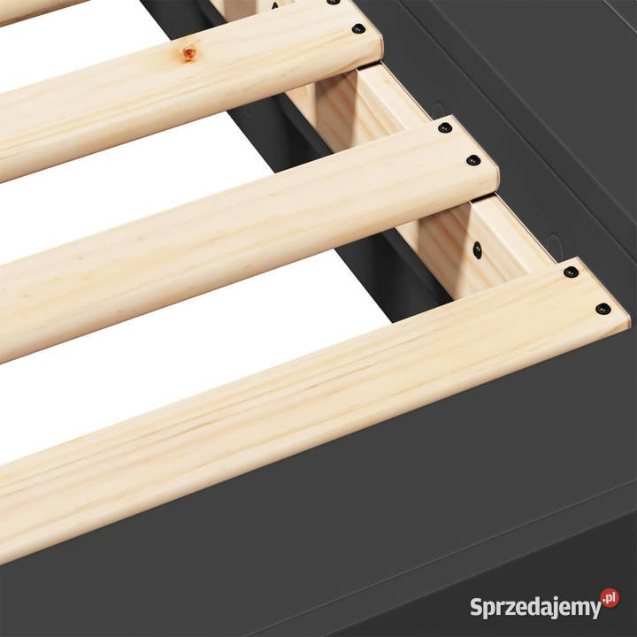 Rama łóżka czarna materiał drewnopochodny 202cm sprzedam
