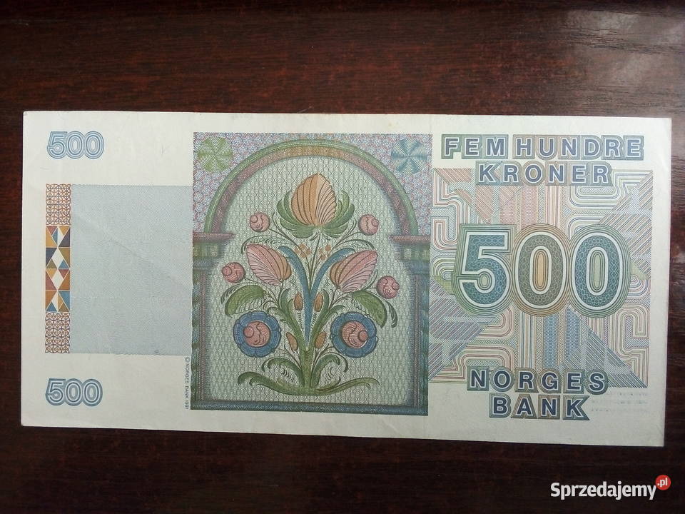 Banknot 500 koron Norwegia Płońsk