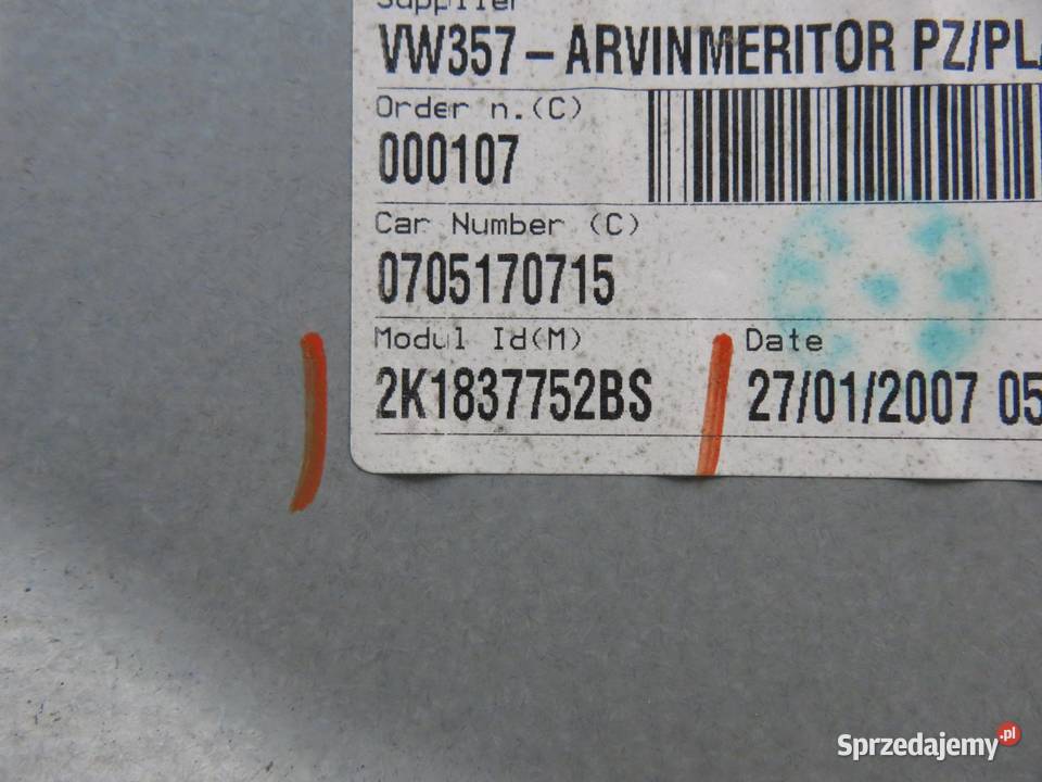 PODNOŚNIK SZYBY PRAWY PRZEDNI VW CADDY III osobowe