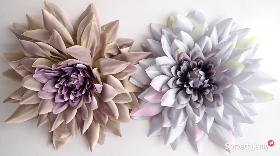 Kwiaty sztuczne Dalia XXL główki wyrobowe 28 wielokolorowy śląskie Siewierz