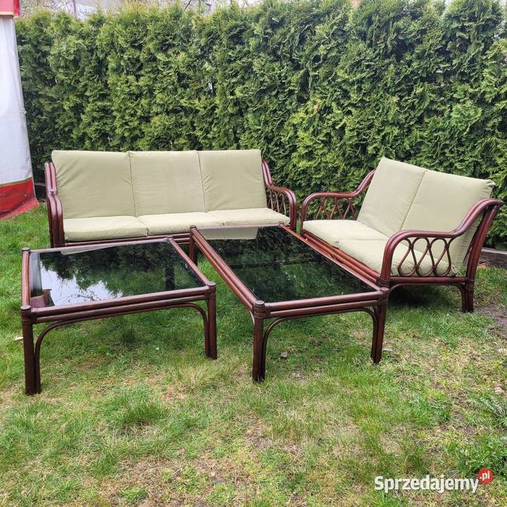 Duży zestaw ogrodowy z bambusa Białogard sprzedam