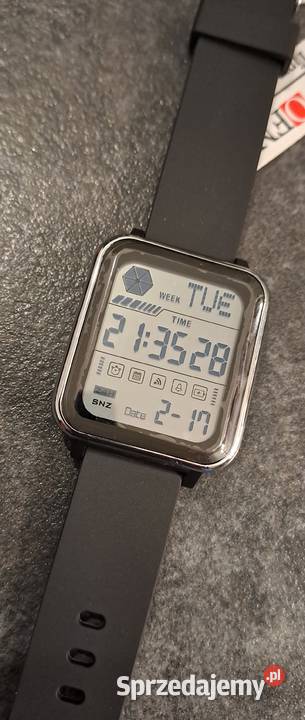 Zegarek elektroniczny sportowy czarny nowy Unisex Unisex Ząbki