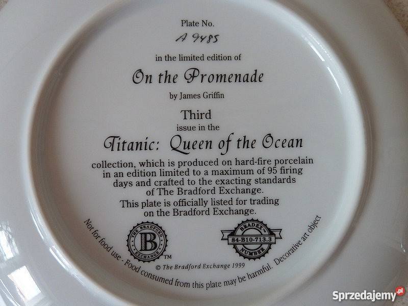 TITANIC Limitowana Porcelana z Certyfikatem The Pozostałe