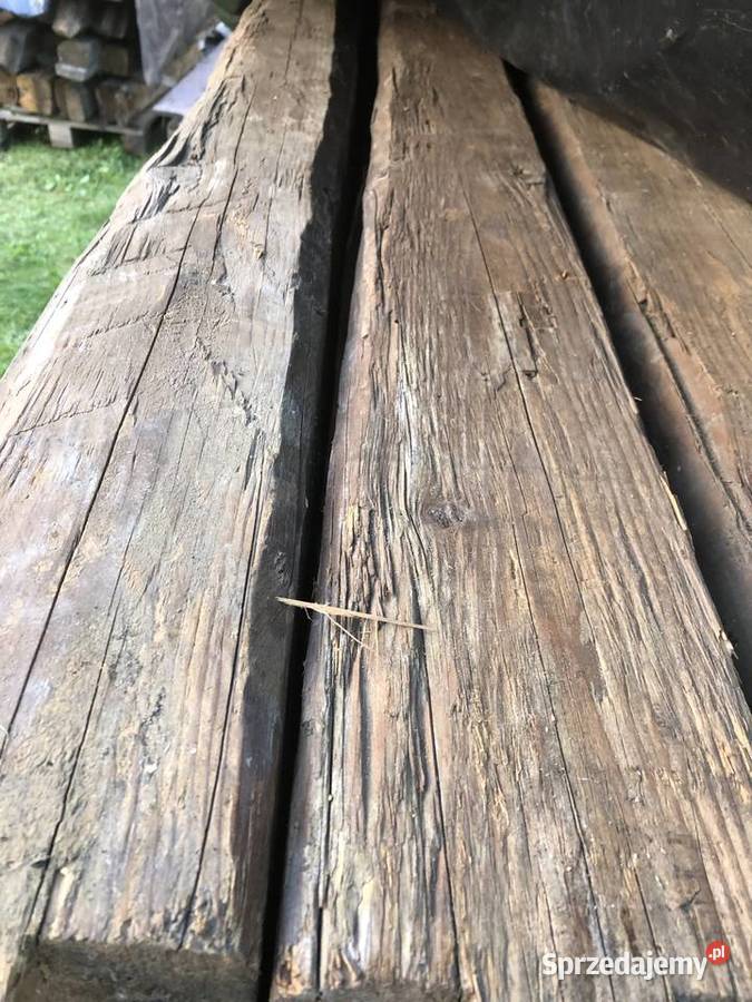Stare belki szczotkowane drewno ciosane loft Strzyżów
