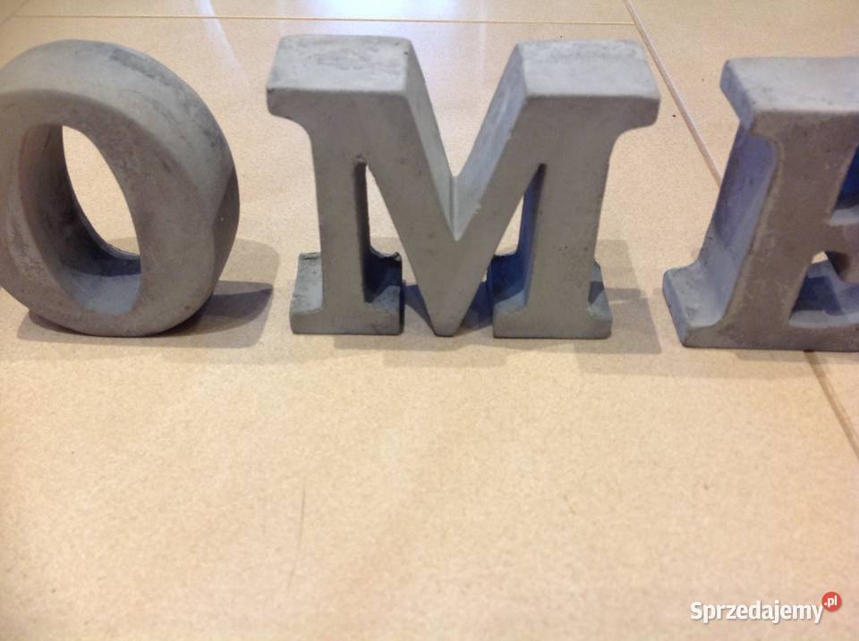 Litery Betonowe HOME Dekoracje i ozdoby Nowa Sól