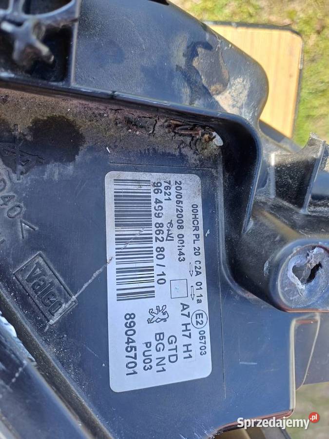 LAMPA LEWY PRZÓD PEUGEOT 207 wielkopolskie